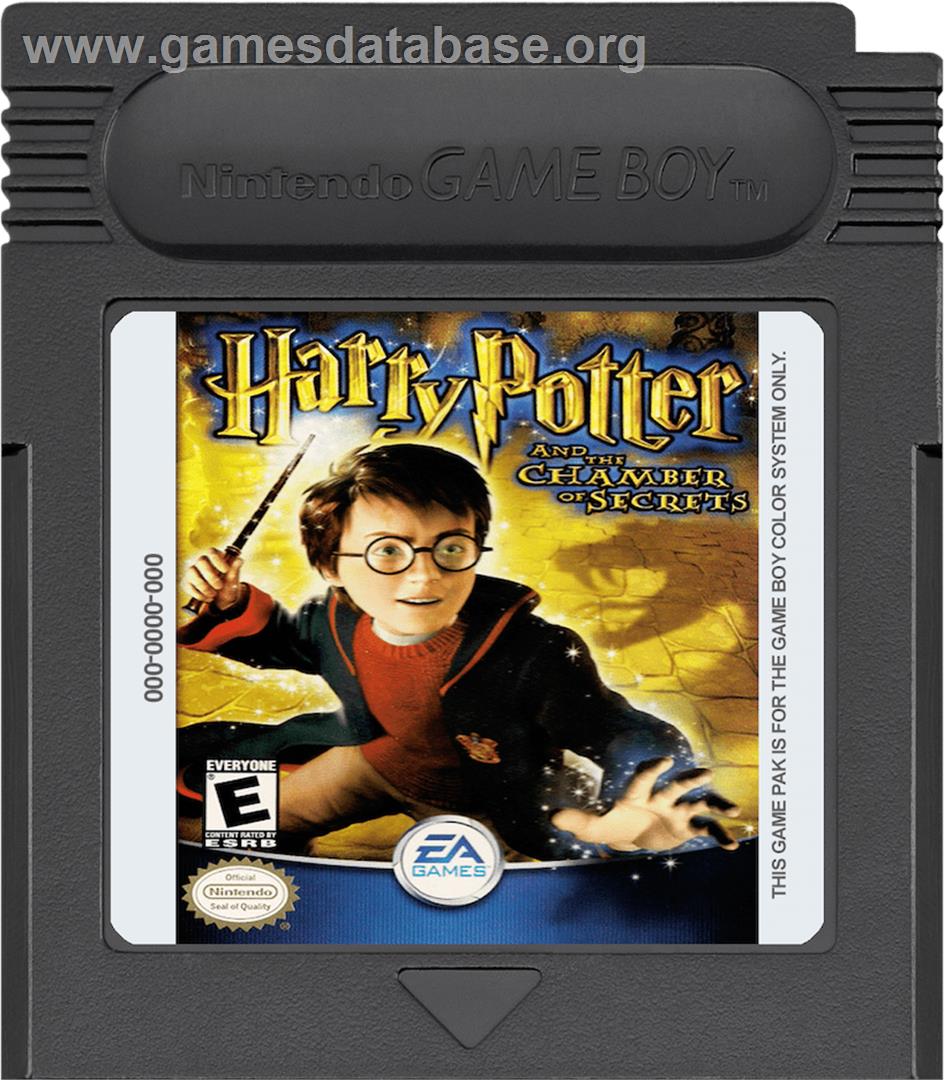 Harry Potter and the Chamber of Secrets - Nintendo Game Boy Color - Artwork - Cartridge