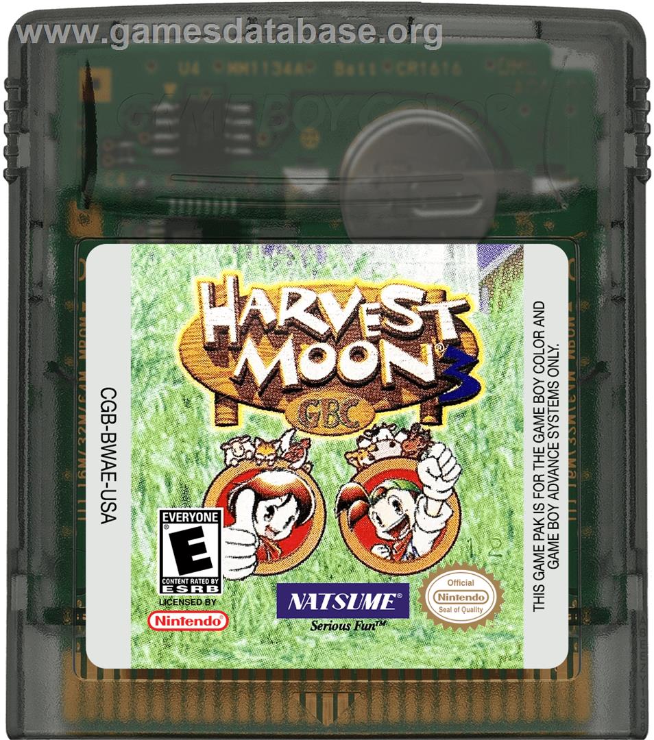 Harvest Moon 3 Gbc - Nintendo Game Boy Color - Artwork - Cartridge