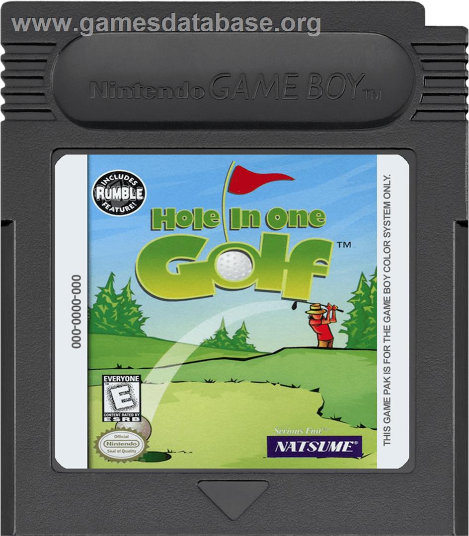 Hole in One Golf - Nintendo Game Boy Color - Artwork - Cartridge