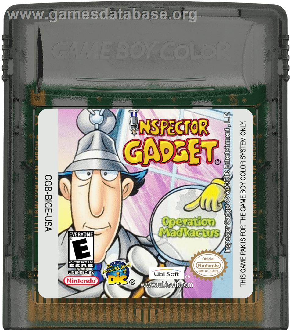 Inspector Gadget - Operation Madkactus - Nintendo Game Boy Color - Artwork - Cartridge