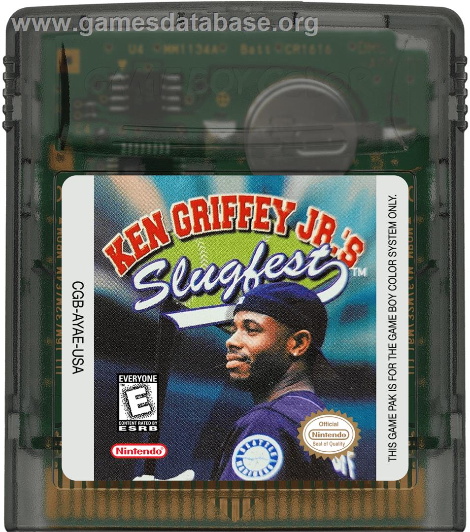 Ken Griffey Jr.'s Slugfest - Nintendo Game Boy Color - Artwork - Cartridge