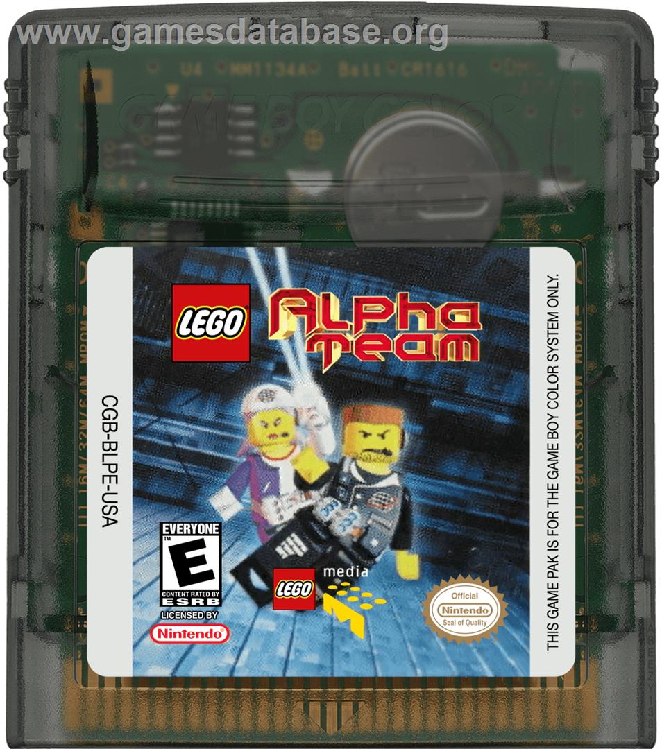 LEGO Alpha Team - Nintendo Game Boy Color - Artwork - Cartridge
