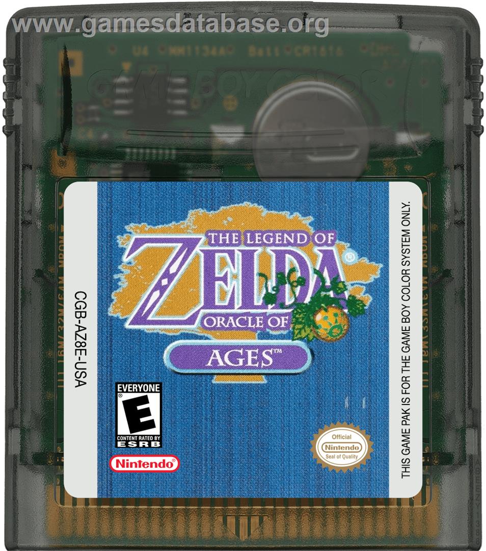 Legend Of Zelda - Oracle Of Ages, The - Nintendo Game Boy Color - Artwork - Cartridge