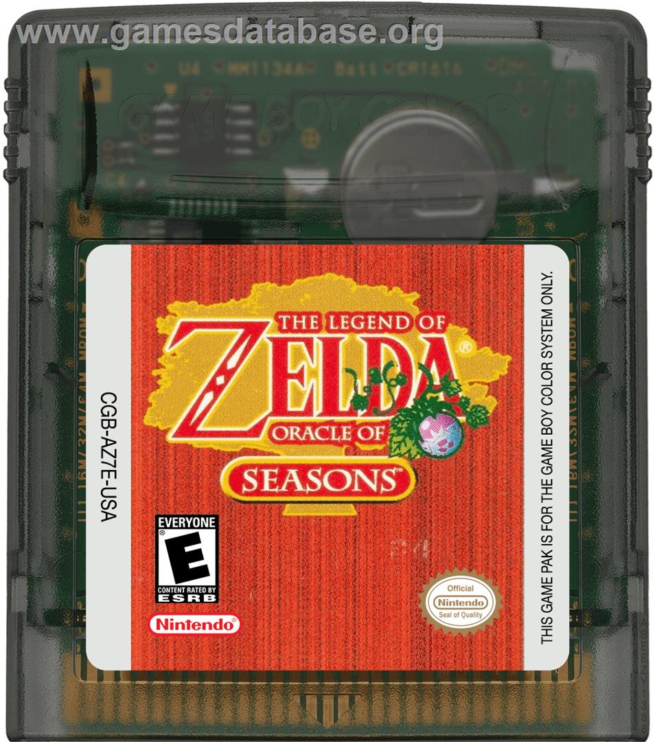 Legend Of Zelda - Oracle Of Seasons, The - Nintendo Game Boy Color - Artwork - Cartridge