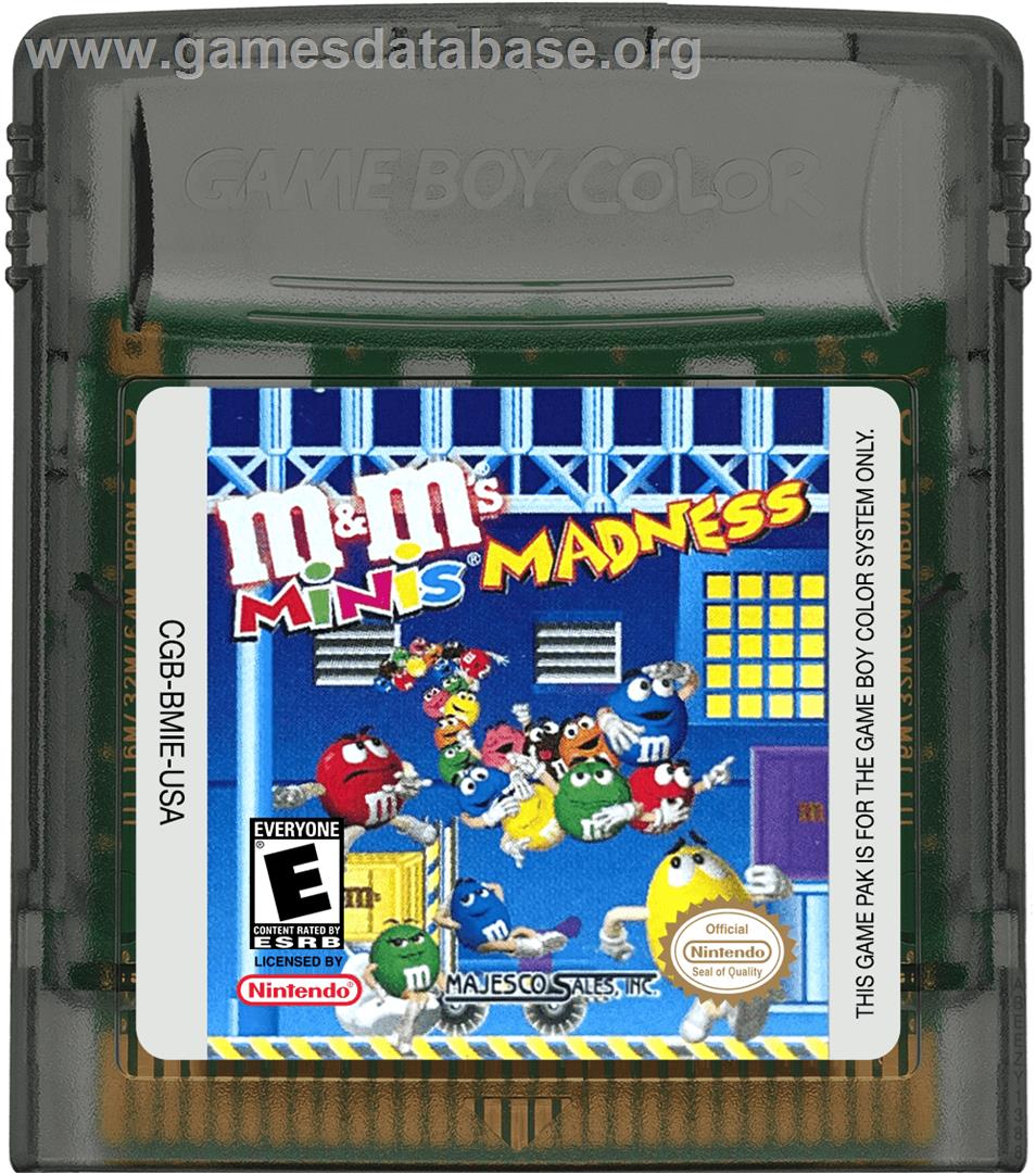M And M's Minis Madness - Nintendo Game Boy Color - Artwork - Cartridge