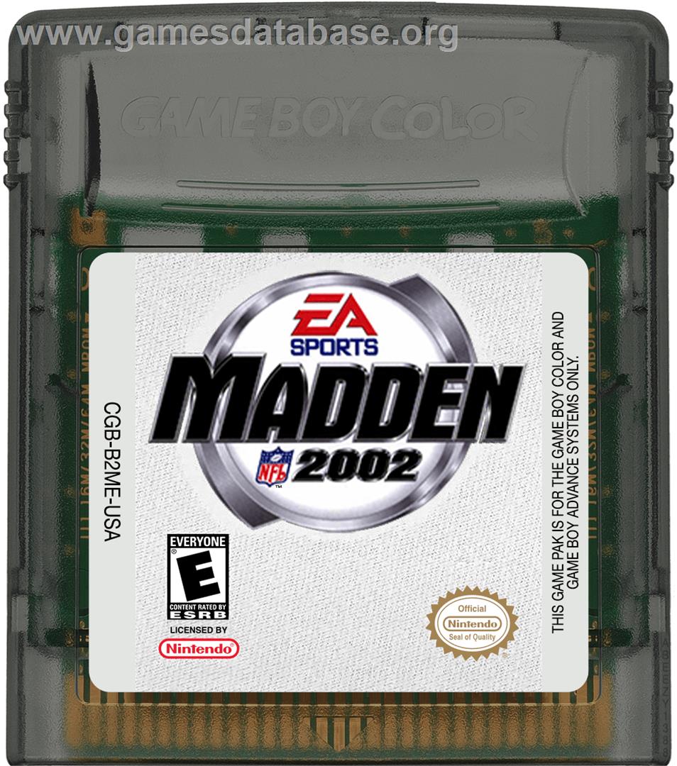 Madden Nfl 2002 - Nintendo Game Boy Color - Artwork - Cartridge