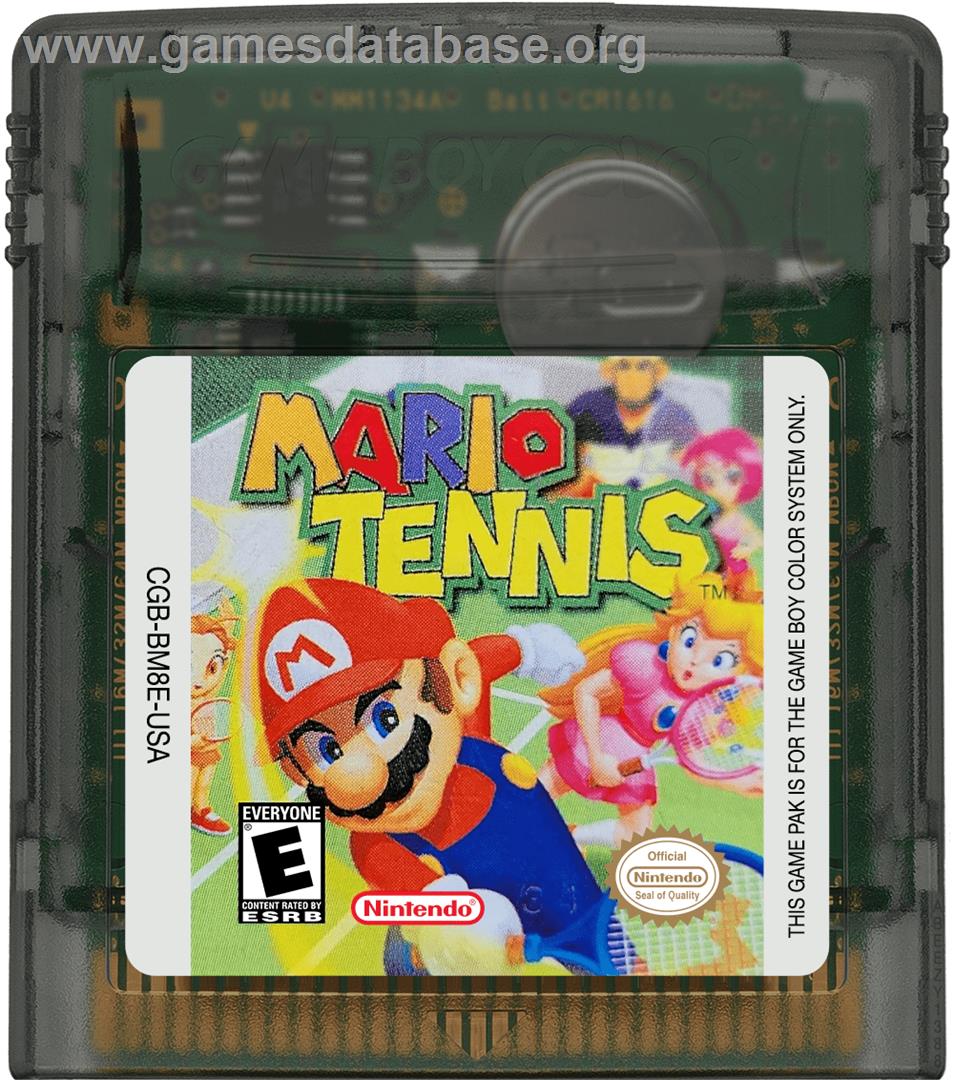 Mario Tennis - Nintendo Game Boy Color - Artwork - Cartridge