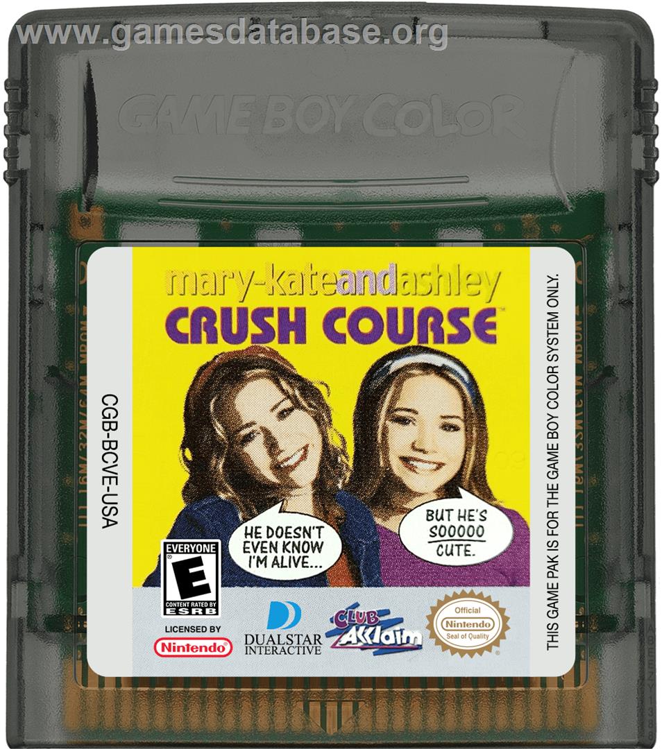 Mary-kate And Ashley - Crush Course - Nintendo Game Boy Color - Artwork - Cartridge