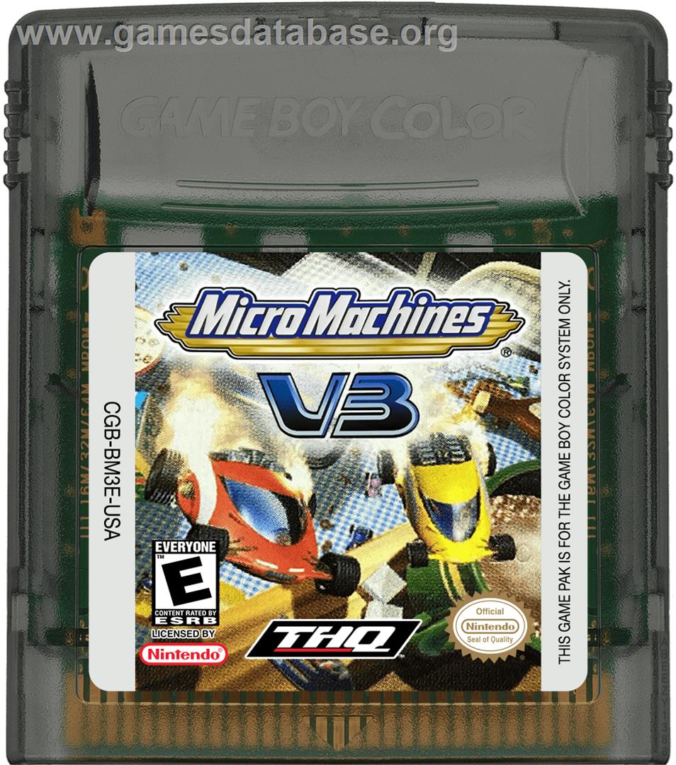 Micro Machines V3 - Nintendo Game Boy Color - Artwork - Cartridge