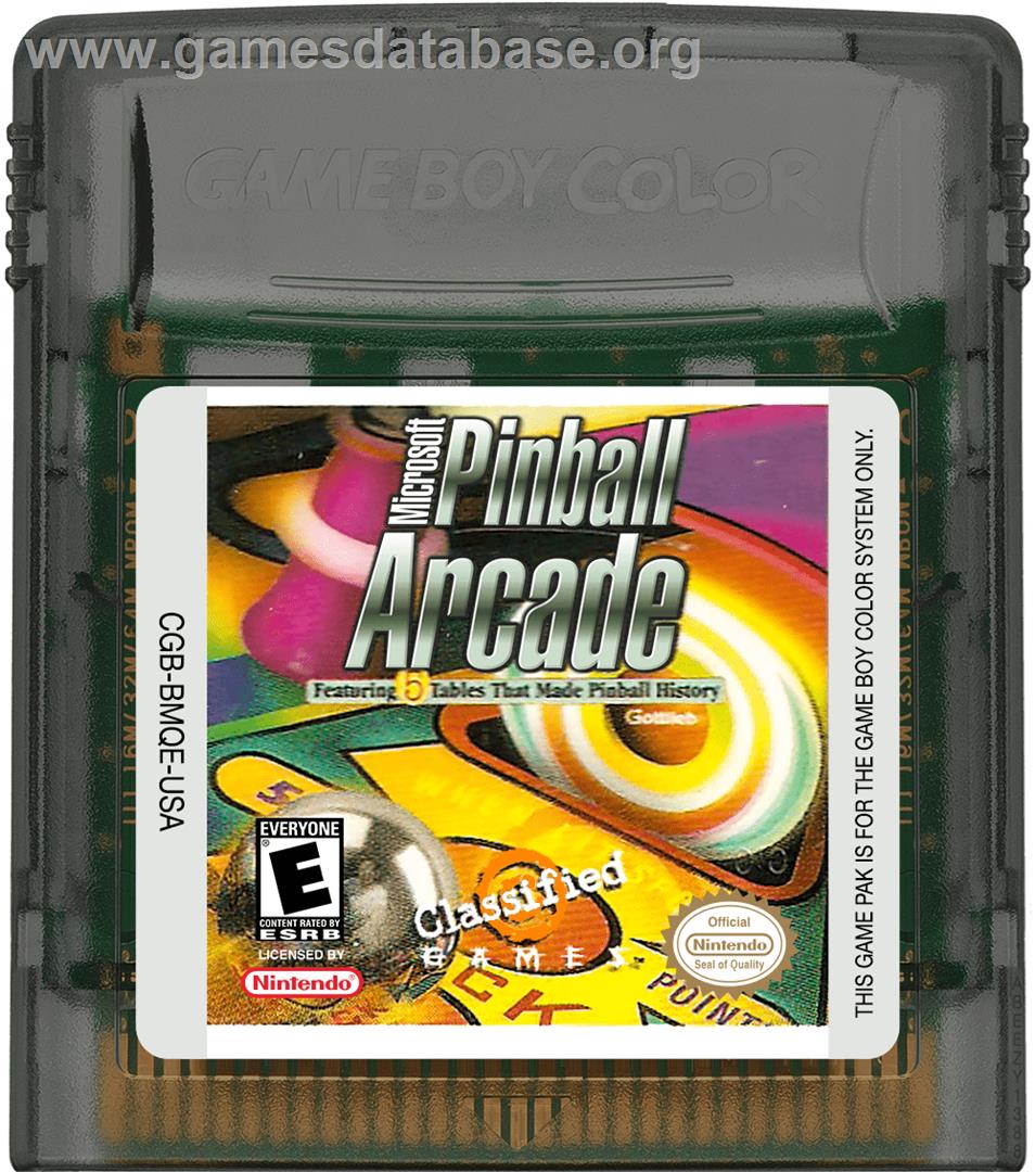 Microsoft Pinball Arcade - Nintendo Game Boy Color - Artwork - Cartridge