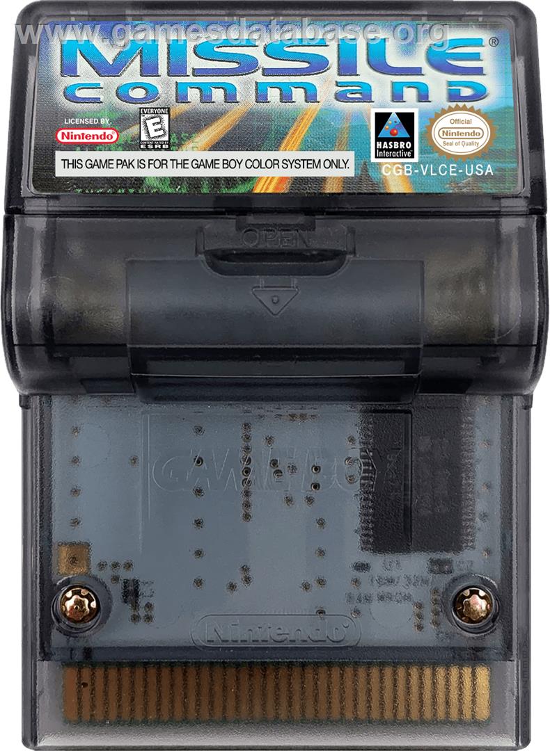 Missile Command - Nintendo Game Boy Color - Artwork - Cartridge