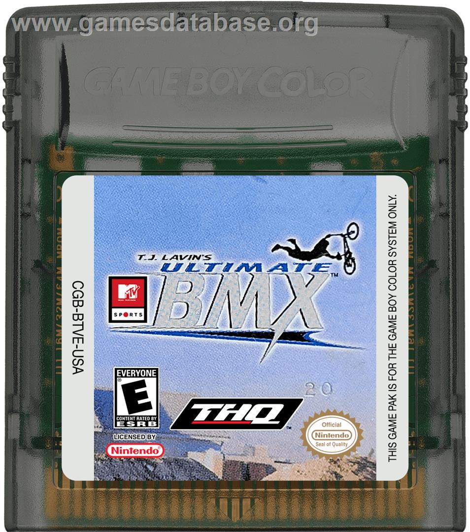 Mtv Sports - T.j. Lavin's Ultimate Bmx - Nintendo Game Boy Color - Artwork - Cartridge