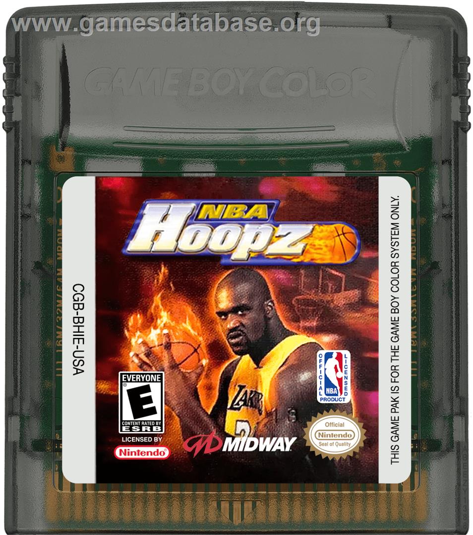 NBA Hoopz - Nintendo Game Boy Color - Artwork - Cartridge