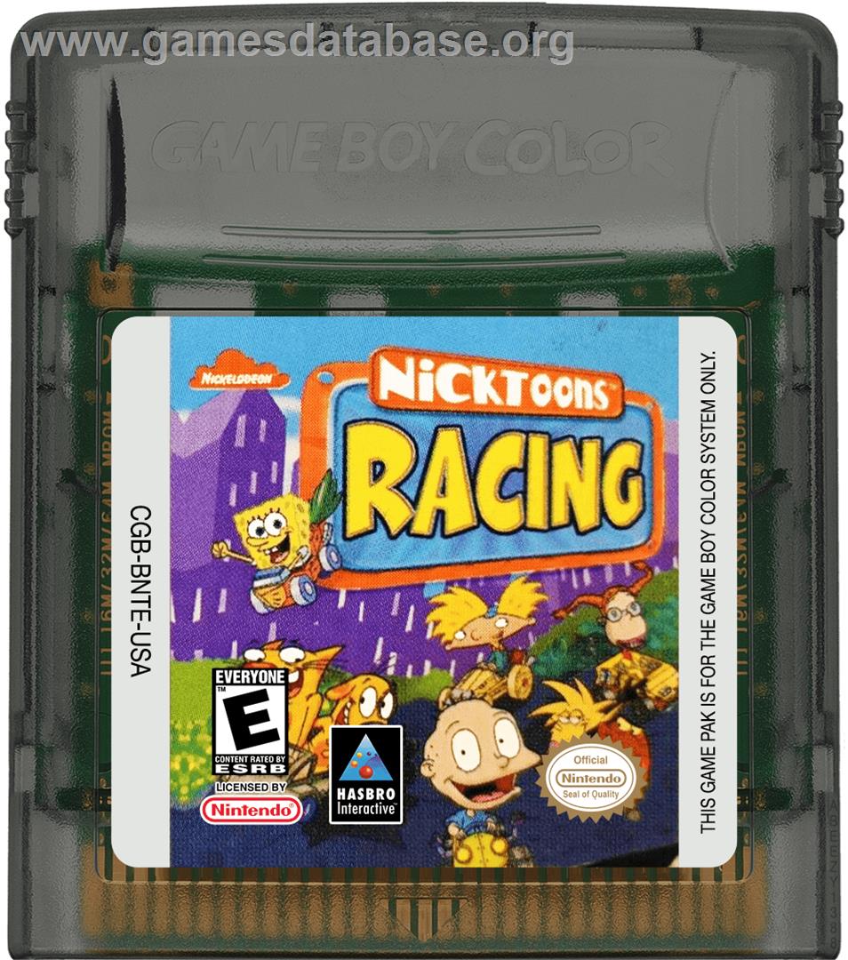 Nicktoons Racing - Nintendo Game Boy Color - Artwork - Cartridge