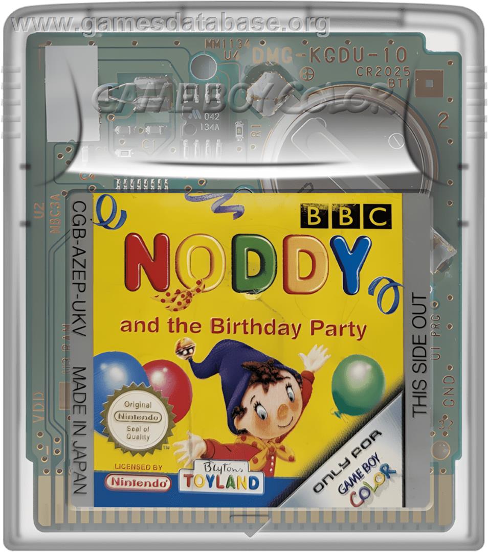 Noddy And The Birthday Party - Nintendo Game Boy Color - Artwork - Cartridge