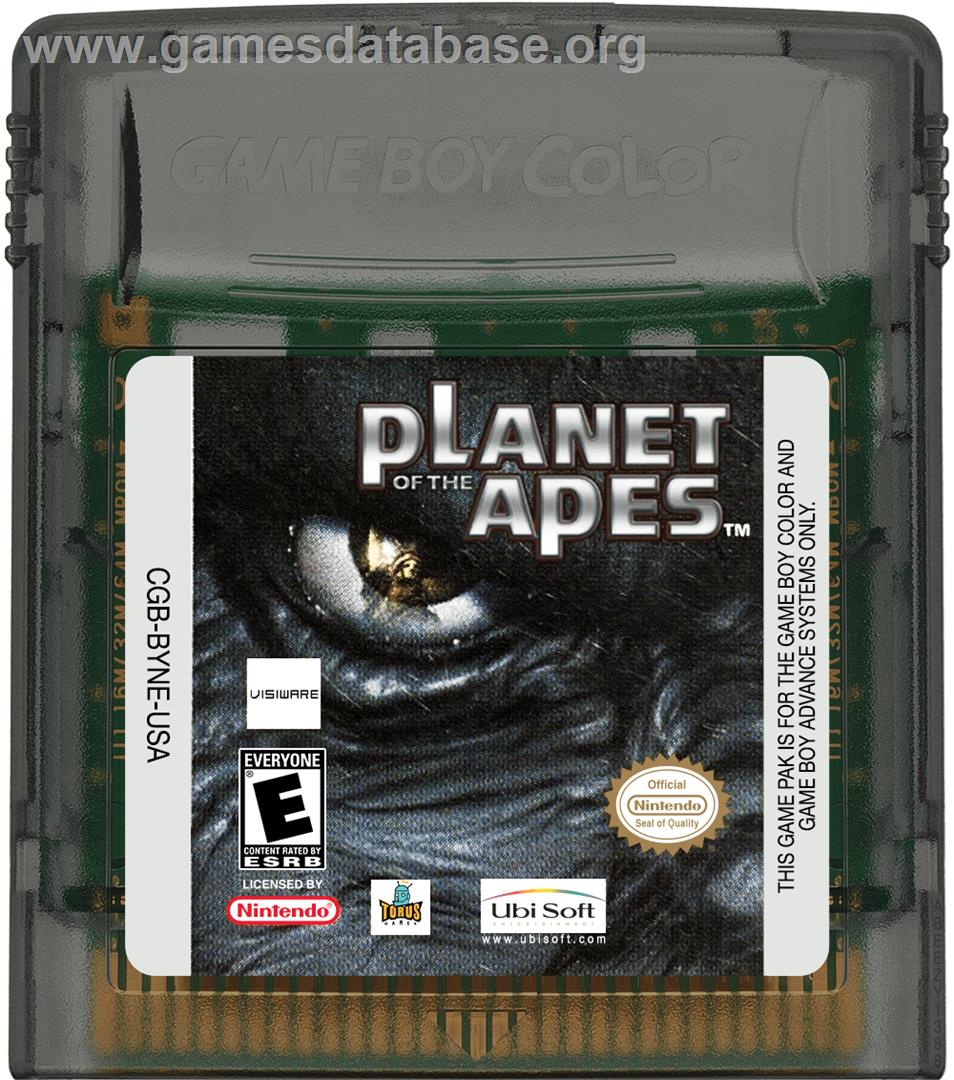 Planet Of The Apes - Nintendo Game Boy Color - Artwork - Cartridge