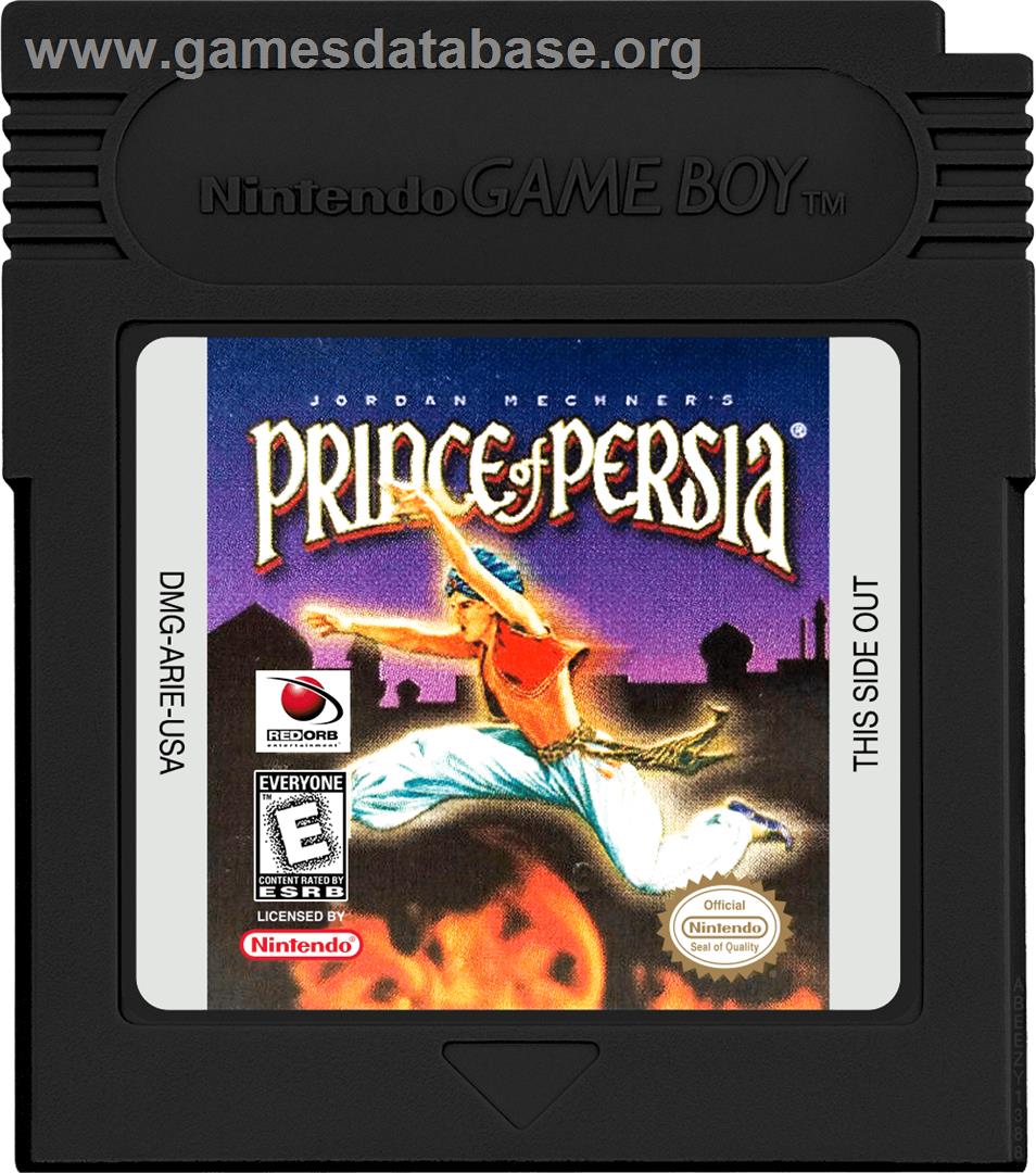 Prince Of Persia - Nintendo Game Boy Color - Artwork - Cartridge