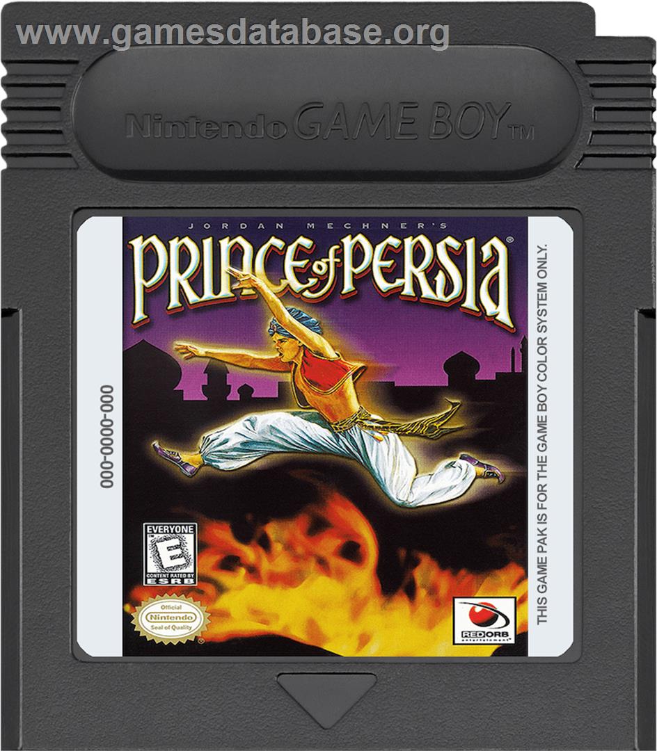 Prince of Persia - Nintendo Game Boy Color - Artwork - Cartridge