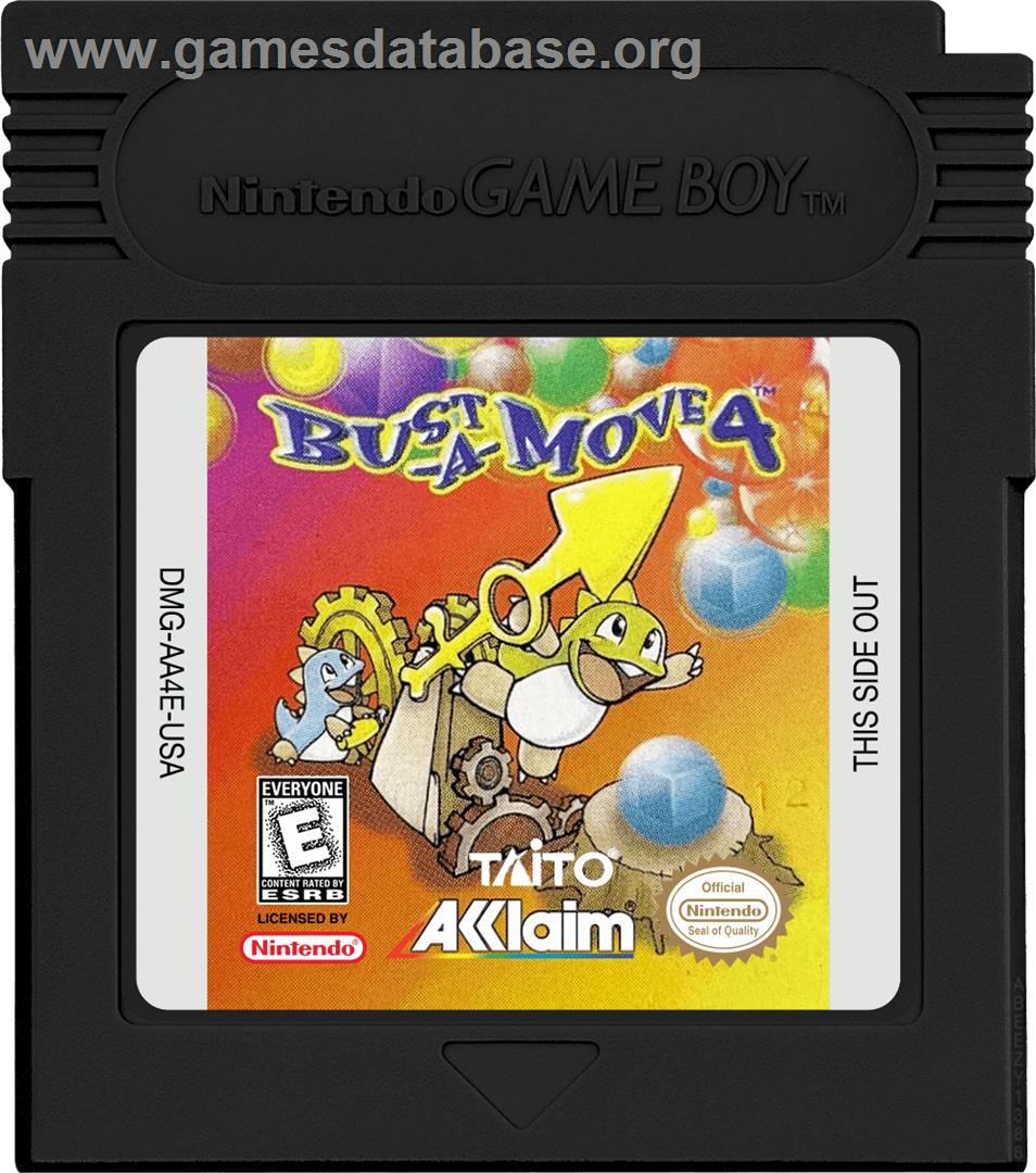 Puzzle Bobble 4 - Nintendo Game Boy Color - Artwork - Cartridge