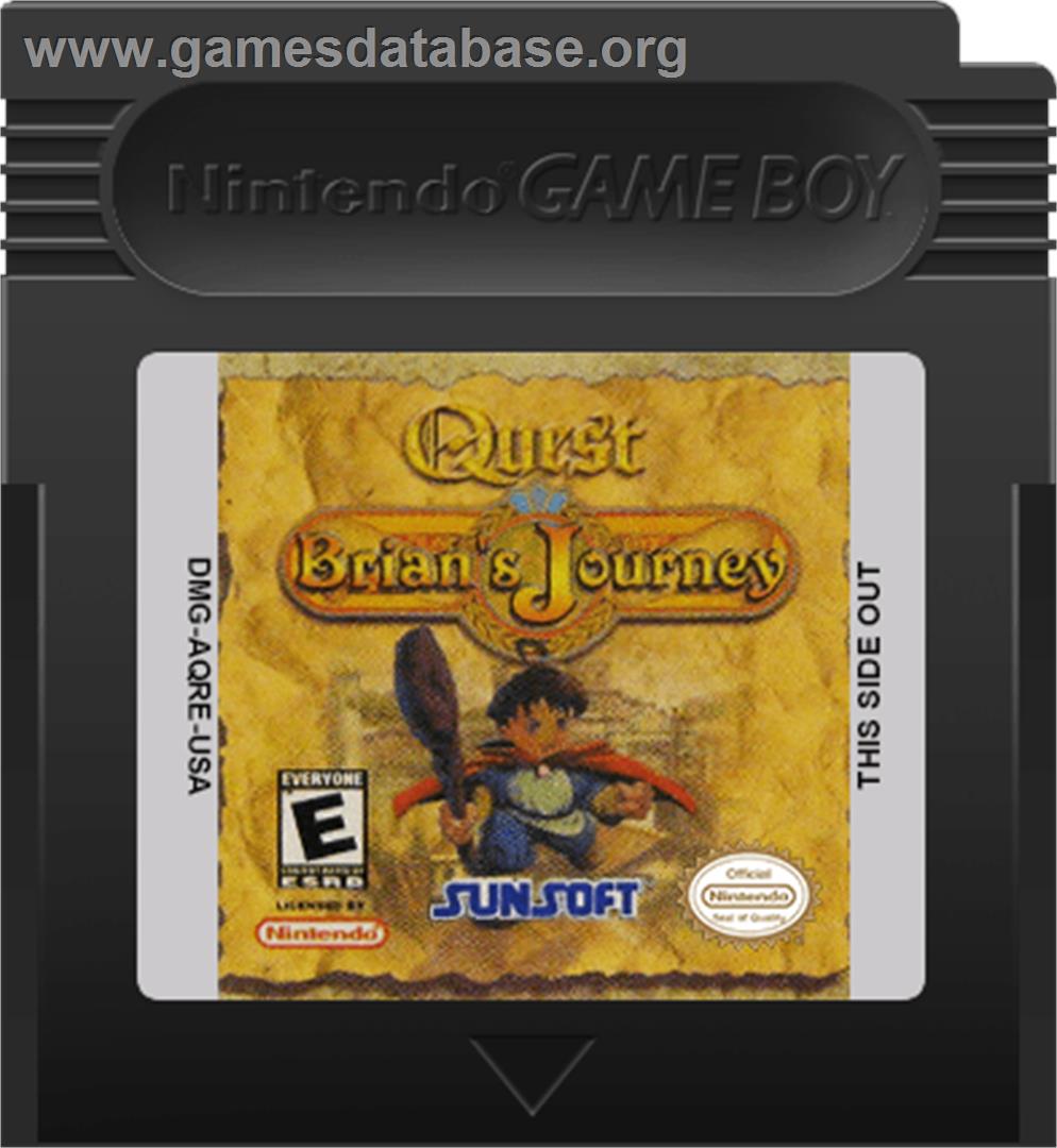 Quest RPG - Brian's Journey - Nintendo Game Boy Color - Artwork - Cartridge