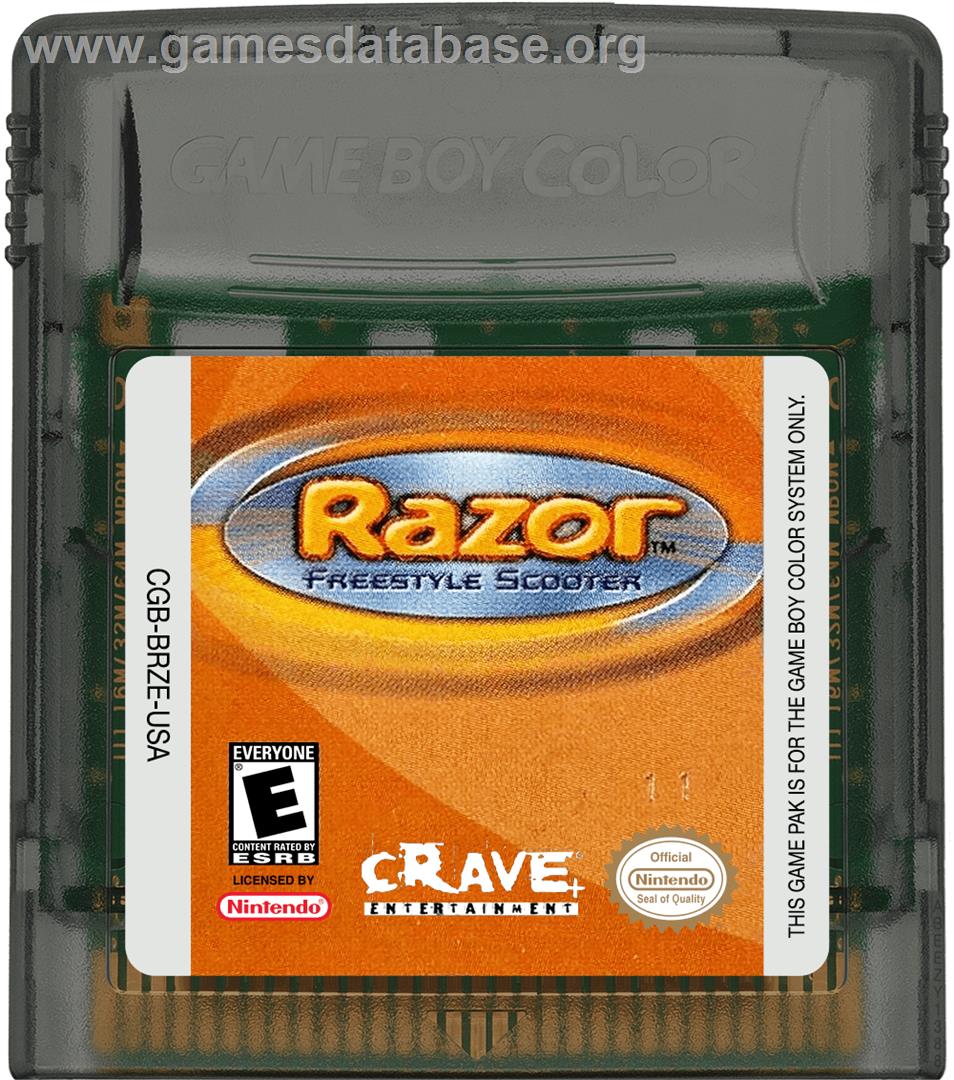 Razor Freestyle Scooter - Nintendo Game Boy Color - Artwork - Cartridge