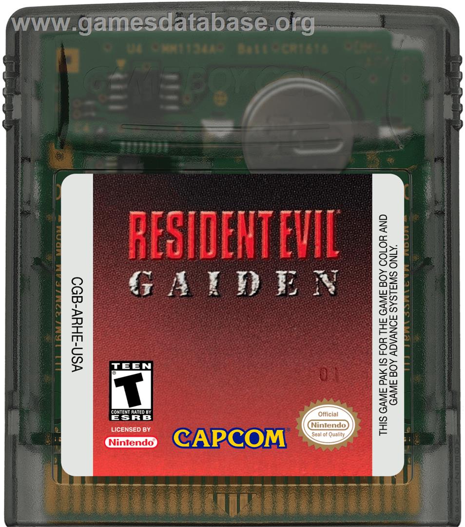 Resident Evil Gaiden - Nintendo Game Boy Color - Artwork - Cartridge