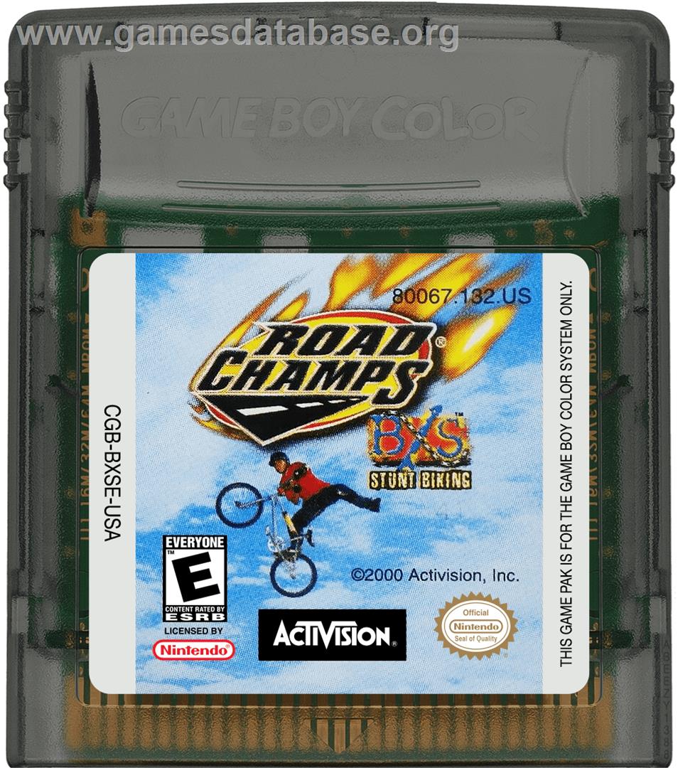 Road Champs: BXS Stunt Biking - Nintendo Game Boy Color - Artwork - Cartridge