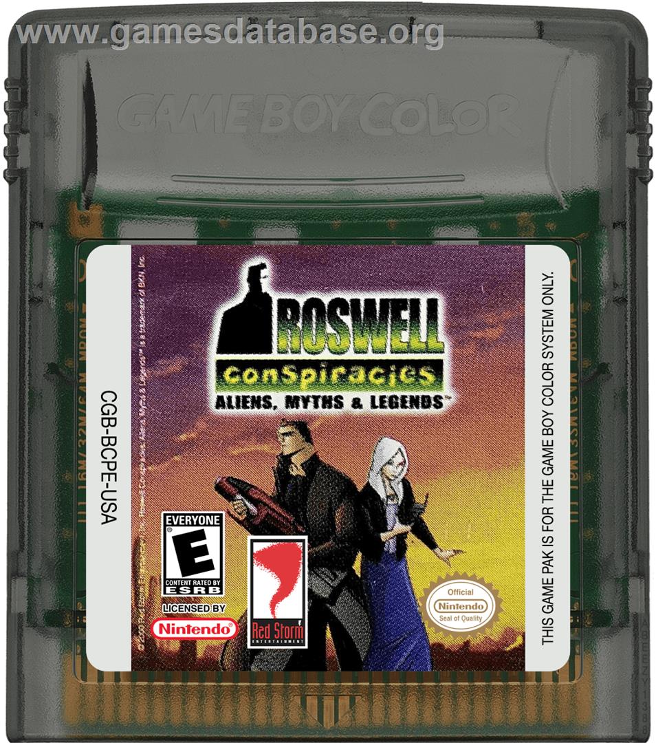 Roswell Conspiracies - Aliens, Myths And Legends - Nintendo Game Boy Color - Artwork - Cartridge