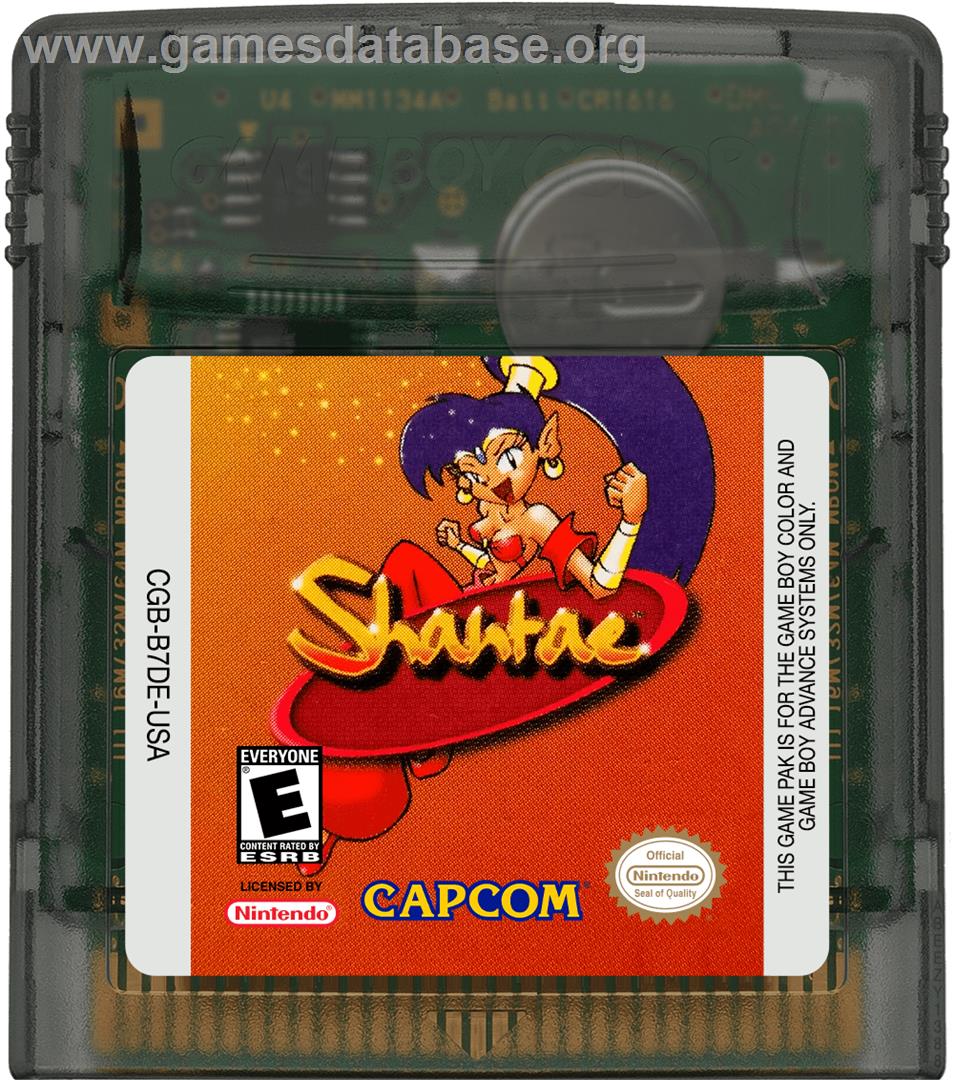 Shantae - Nintendo Game Boy Color - Artwork - Cartridge