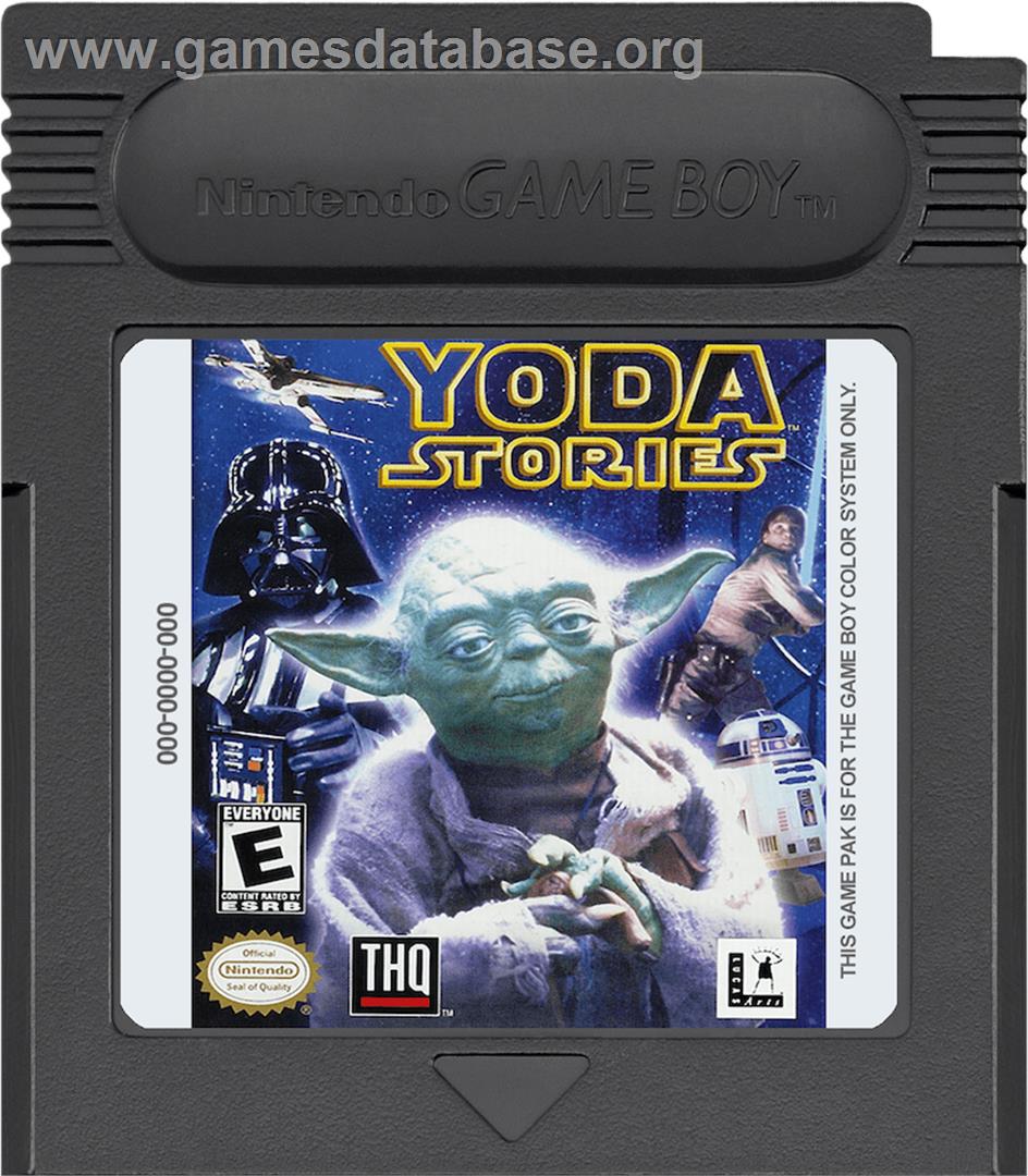 Star Wars: Yoda Stories - Nintendo Game Boy Color - Artwork - Cartridge