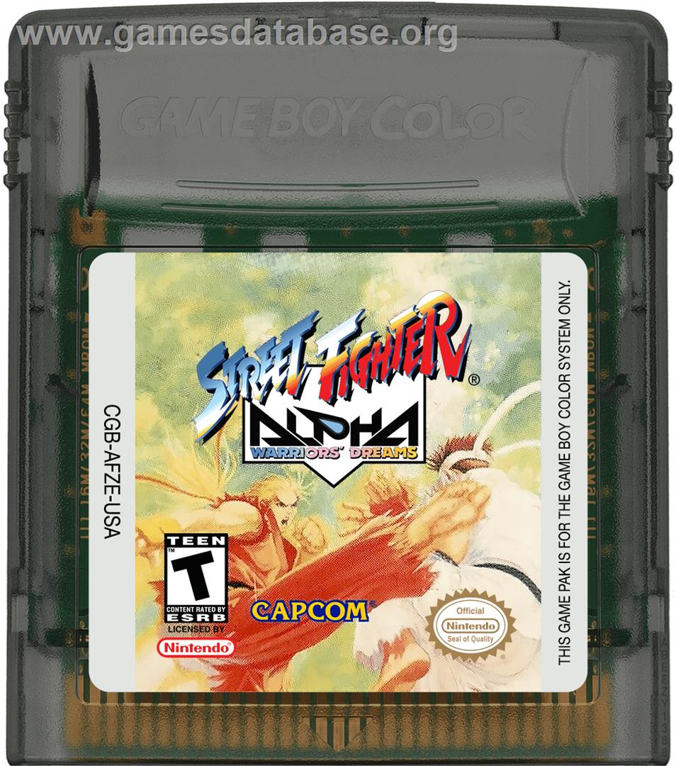 Street Fighter Alpha: Warriors' Dreams - Nintendo Game Boy Color - Artwork - Cartridge