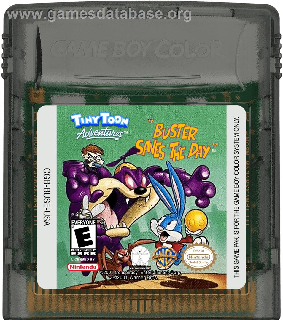 Tiny Toon Adventures - Buster Saves The Day - Nintendo Game Boy Color - Artwork - Cartridge