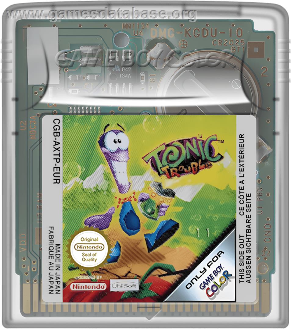 Tonic Trouble - Nintendo Game Boy Color - Artwork - Cartridge