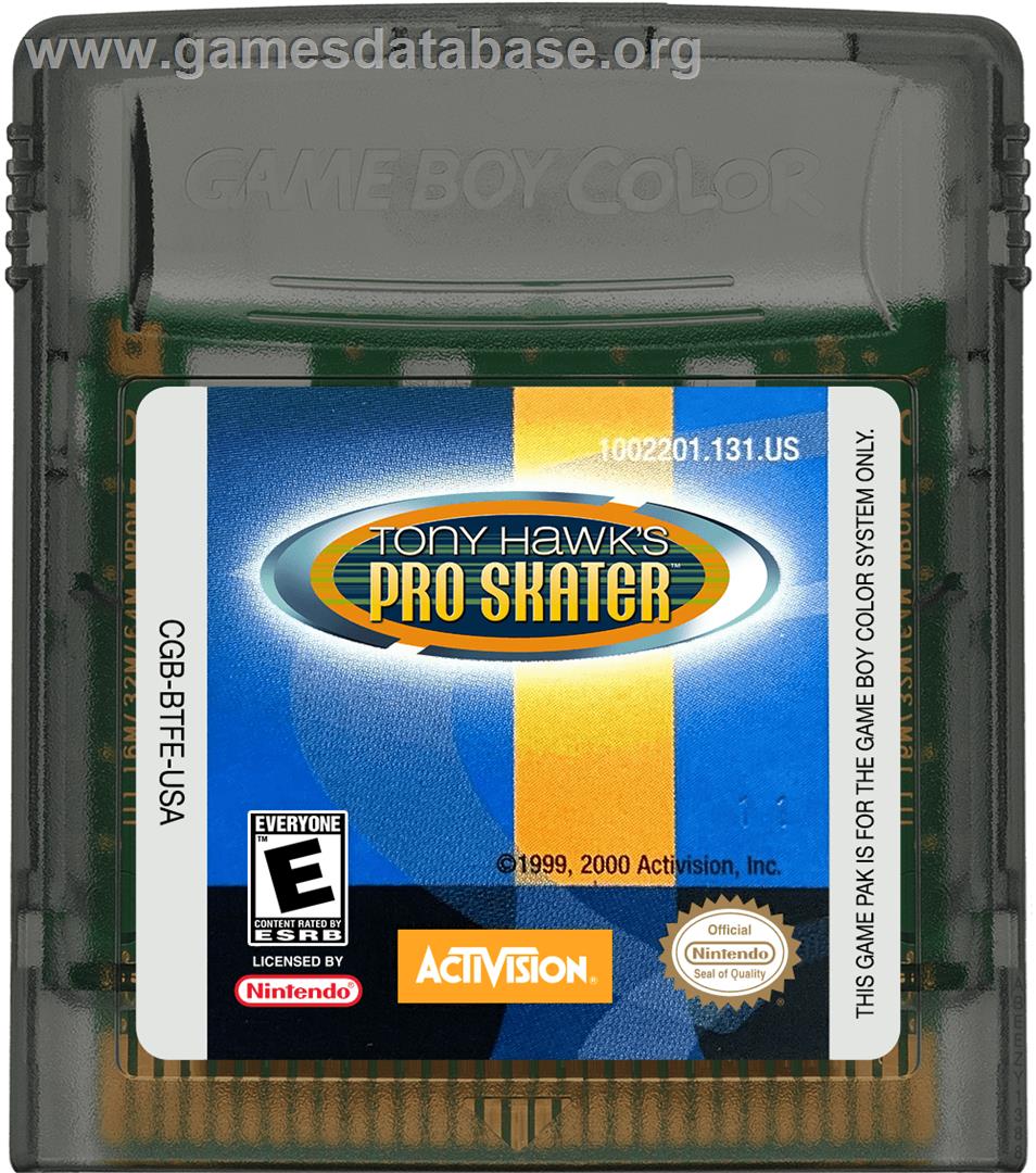 Tony Hawk's Pro Skater - Nintendo Game Boy Color - Artwork - Cartridge