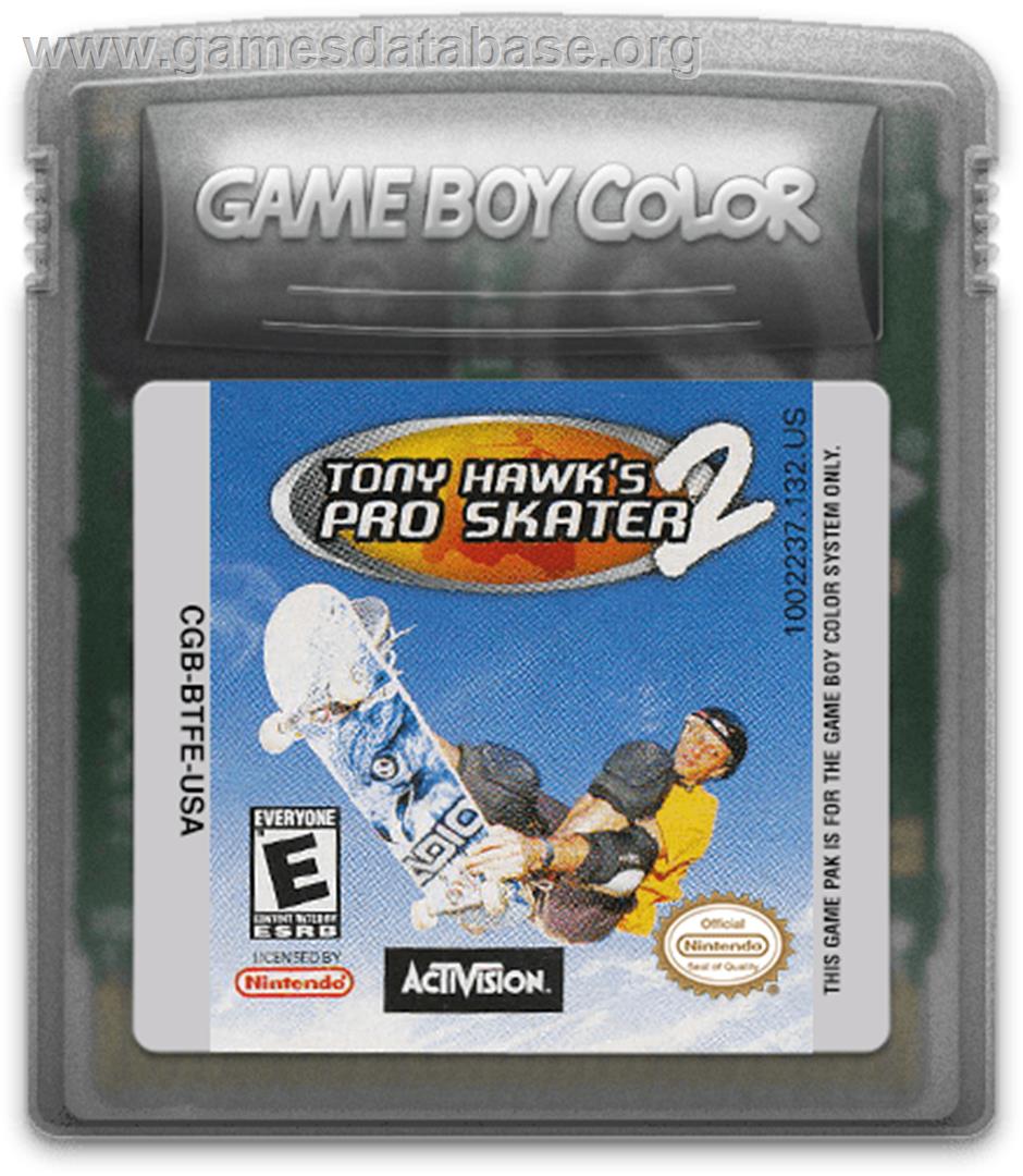Tony Hawk's Pro Skater 2 - Nintendo Game Boy Color - Artwork - Cartridge