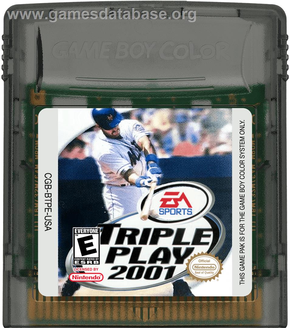 Triple Play 2001 - Nintendo Game Boy Color - Artwork - Cartridge