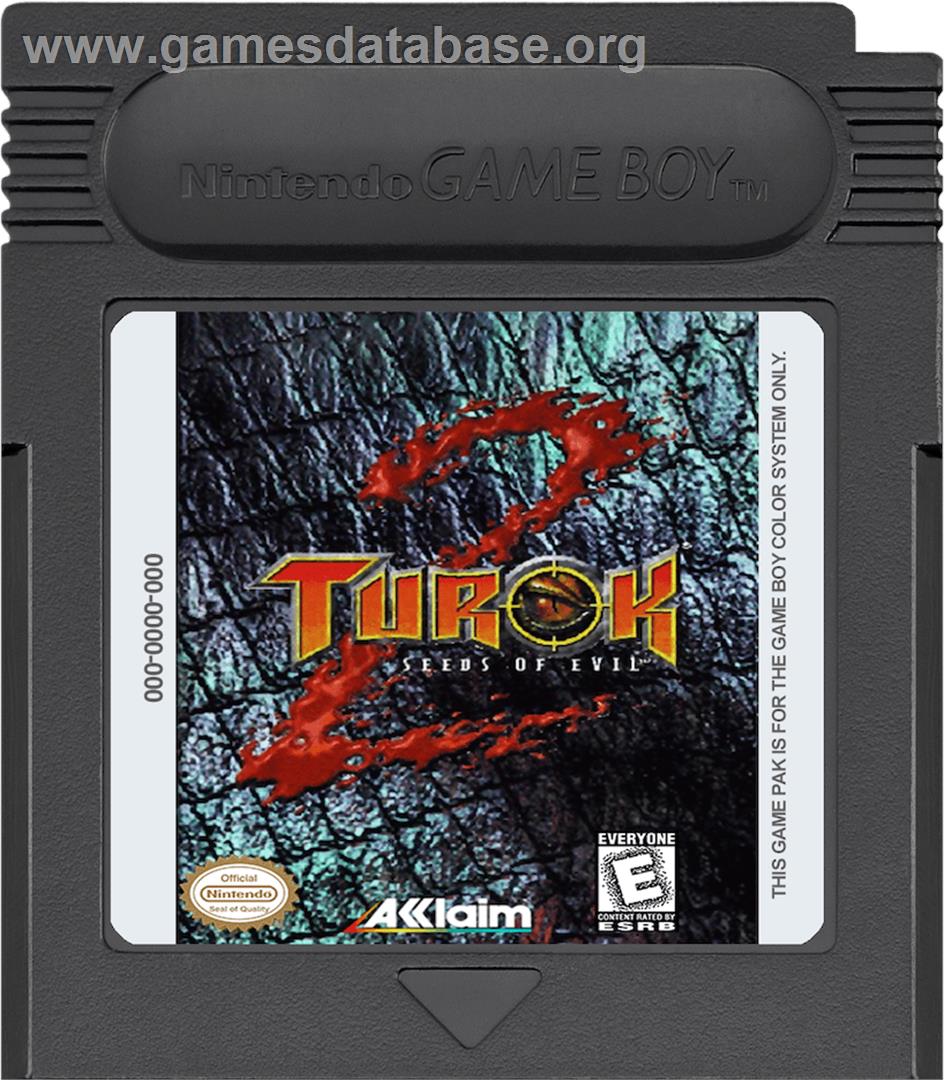 Turok 2: Seeds of Evil - Nintendo Game Boy Color - Artwork - Cartridge