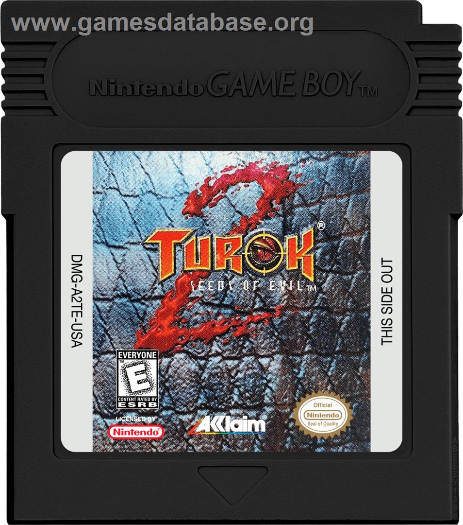 Turok 2 - Seeds Of Evil - Nintendo Game Boy Color - Artwork - Cartridge