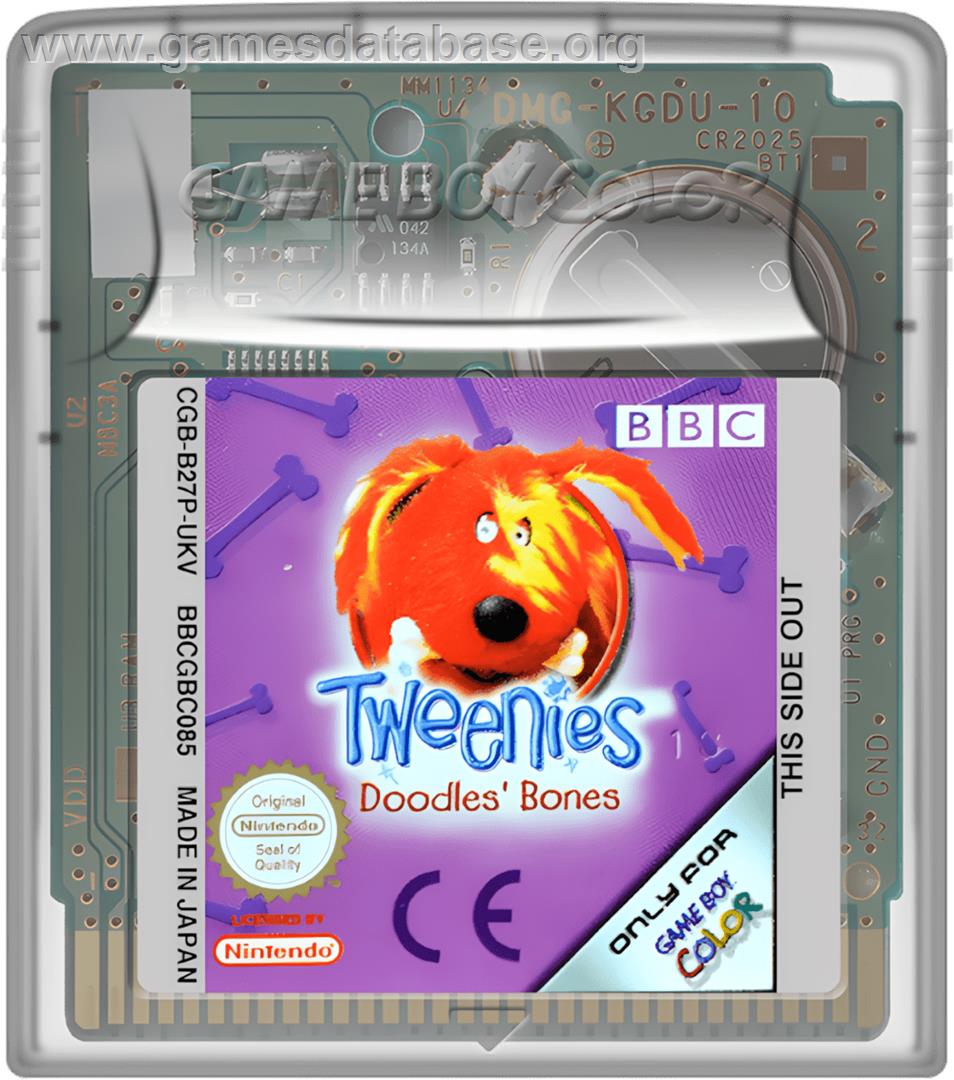 Tweenies - Doodles' Bones - Nintendo Game Boy Color - Artwork - Cartridge