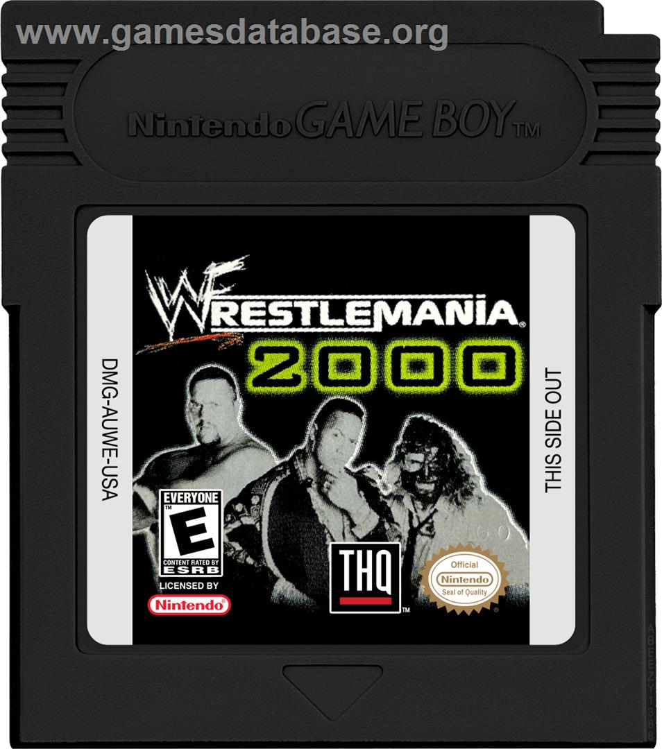 WWF WrestleMania 2000 - Nintendo Game Boy Color - Artwork - Cartridge