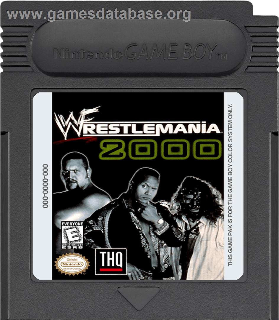 WWF Wrestlemania 2000 - Nintendo Game Boy Color - Artwork - Cartridge