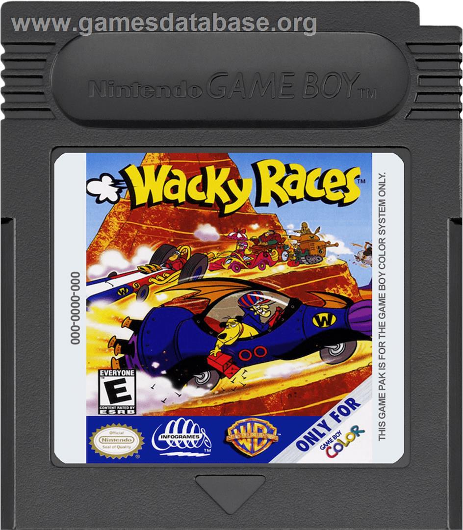 Wacky Races - Nintendo Game Boy Color - Artwork - Cartridge
