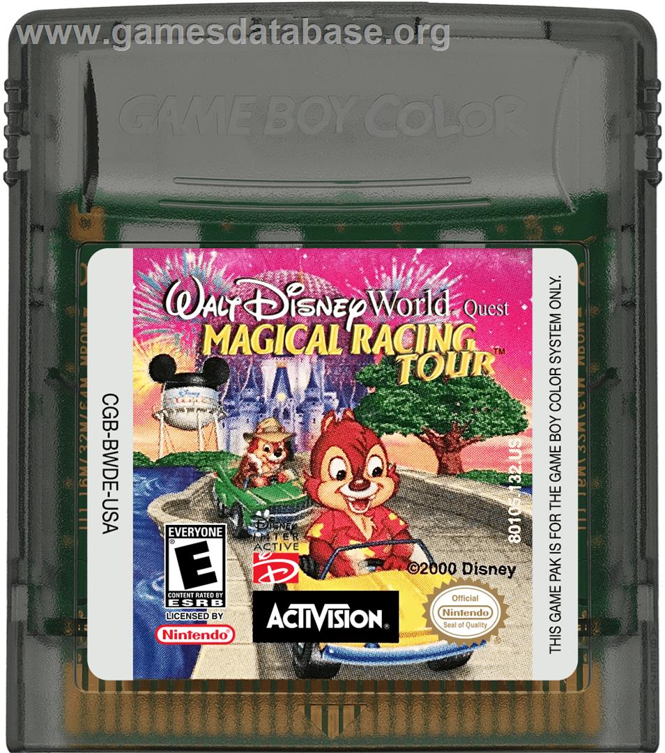 Walt Disney World Quest: Magical Racing Tour - Nintendo Game Boy Color - Artwork - Cartridge