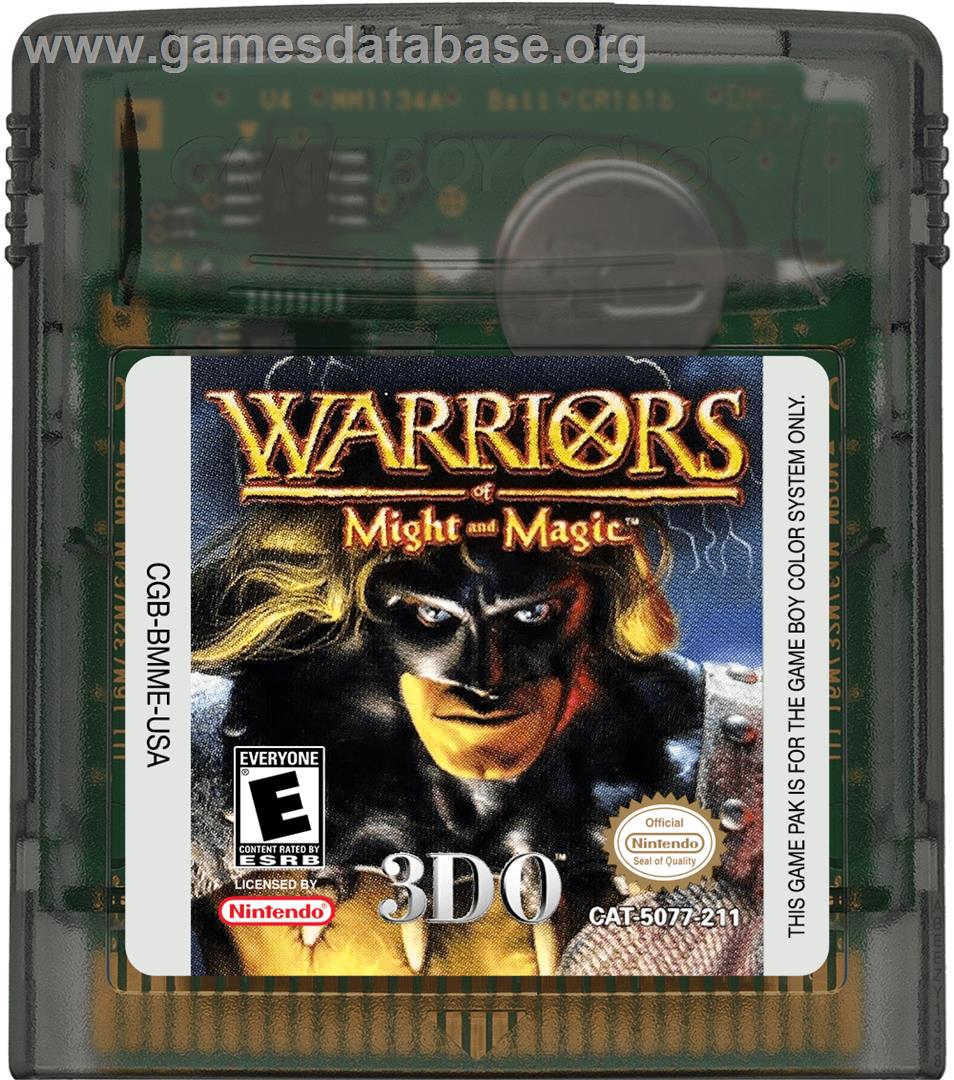Warriors Of Might And Magic - Nintendo Game Boy Color - Artwork - Cartridge