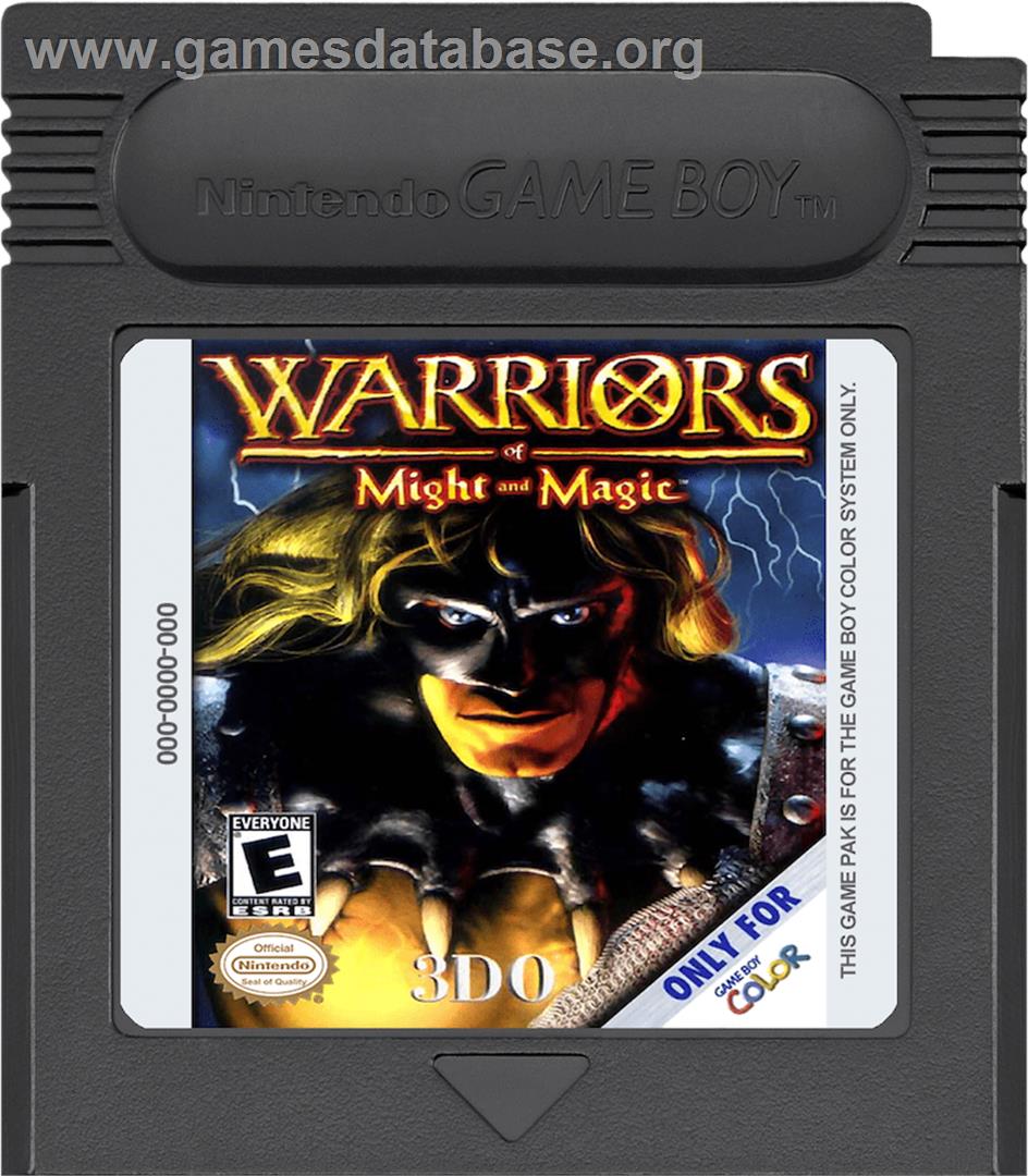 Warriors of Might and Magic - Nintendo Game Boy Color - Artwork - Cartridge