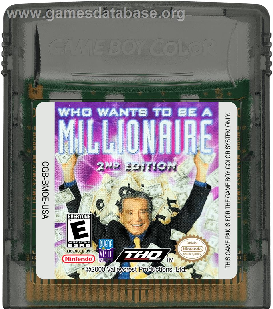 Who Wants To Be A Millionaire - 2nd Edition - Nintendo Game Boy Color - Artwork - Cartridge