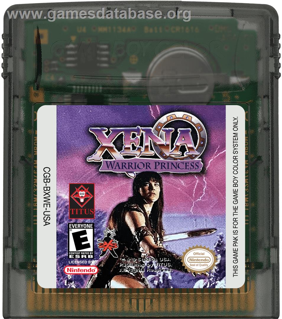 Xena - Warrior Princess - Nintendo Game Boy Color - Artwork - Cartridge