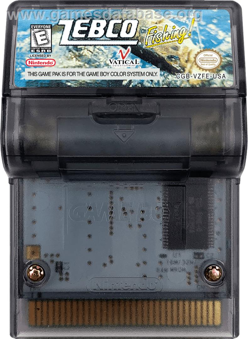 Zebco Fishing! - Nintendo Game Boy Color - Artwork - Cartridge