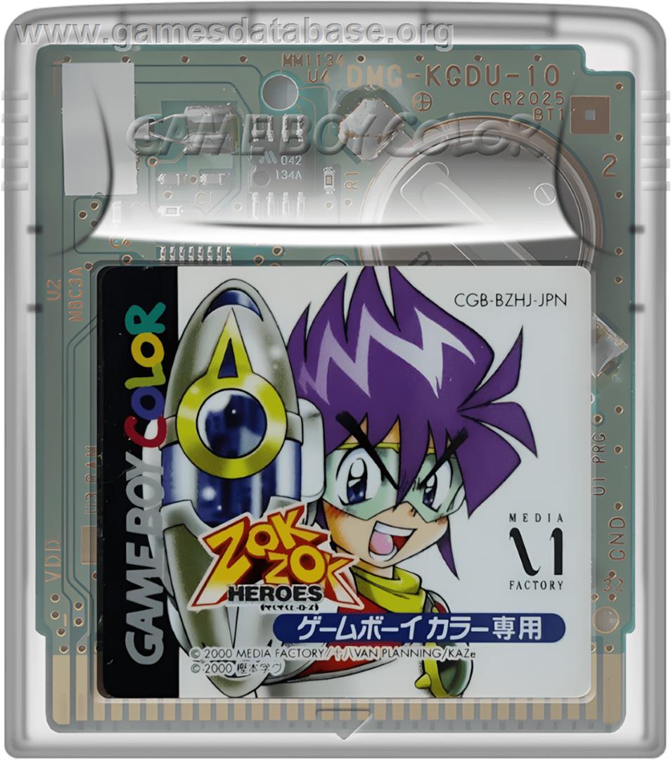Zok Zok Heroes - Nintendo Game Boy Color - Artwork - Cartridge