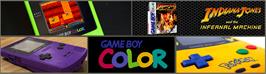 Arcade Cabinet Marquee for Indiana Jones And The Infernal Machine.